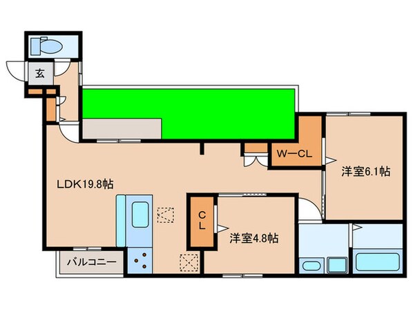 D-ROOM室見の物件間取画像